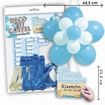 KIT GLOBOS COMUNION NIÑO GLOBO