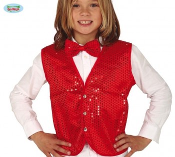 CHALECO LENTEJUELAS ROJO INFANTIL GUIRCA 17421