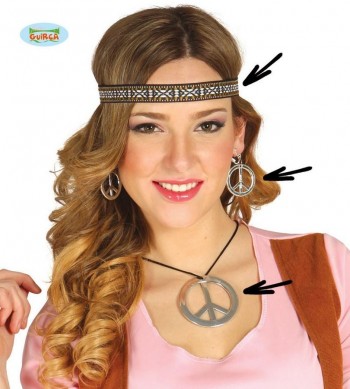 CONJUNTO HIPPI CINTA COLLAR PENDIENTES GUIRCA 18469