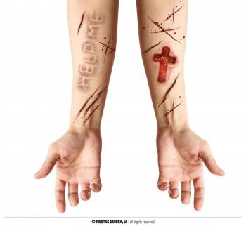 TATUAJES ADHESIVOS HERIDA POSEIDA GUIRCA 24712