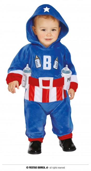 DISFRAZ CAPITAN AMERICA MILK BEBE GUIRCA 76072