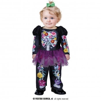 DISFRAZ ESQUELETO FLORES BABY GUIRCA 76114