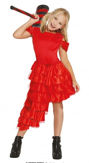 DISFRAZ HARLEY QUINN VESTIDO ROJO INFANTIL GUIRCA 77529