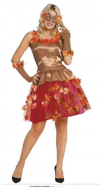 DISFRAZ VESTIDO TIERRA FANTASIA MARRON ADULTA GUIRCA 79438