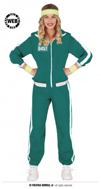 DISFRAZ GAMER GIMNASTA VERDE CHICA CALAMAR AD GUIRCA 79453