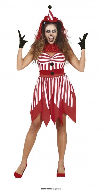 DISFRAZ PAYASA STRIPED HALLOWEEN AD GUIRCA 79514