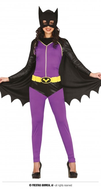 DISFRAZ BATMAN MORADO MUJER AD GUIRCA 79666