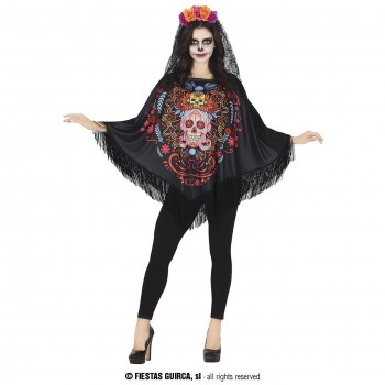 DISFRAZ PONCHO CATRINA ADULTO GUIRCA 79803