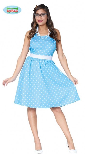 DISFRAZ SANDY VESTIDO AZUL  ADULTA GUIRCA 80350