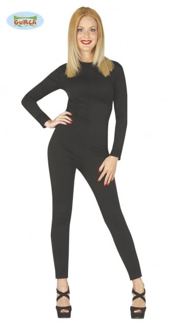 Z ONLINE DISFRAZ MAILLOT NEGRO  ADULTA SPANDEX GUIRCA 80786