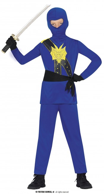 DISFRAZ NINJA AZUL INFANTIL GUIRCA 81032
