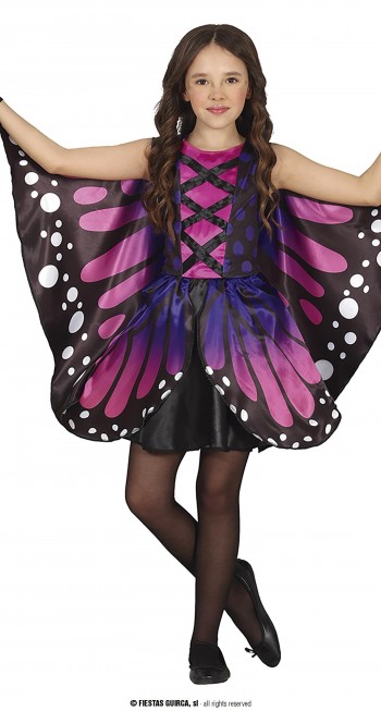 DISFRAZ MARIPOSA CON ALAS PURPURA INFANTIL GUIRCA 81144