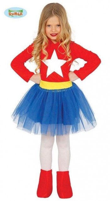 DISFRAZ SUPER HEROINA INFANTIL GUIRCA 83213