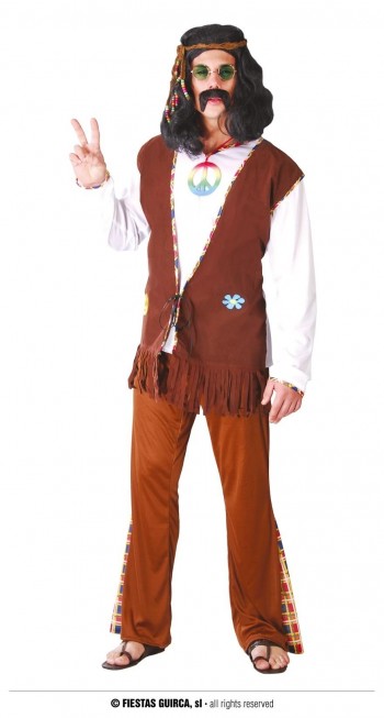 Z ONLINE DISFRAZ HIPPIE FLOWER ADULTO GUIRCA 84704