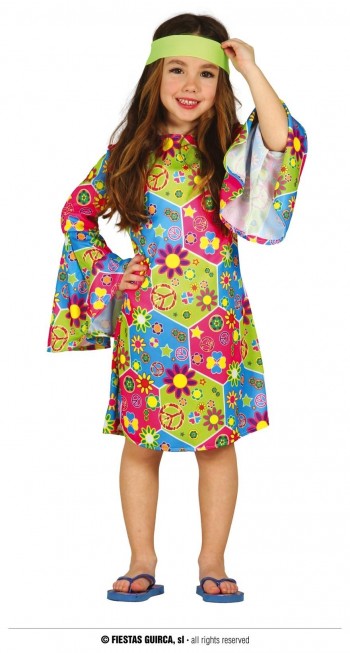 Z ONLINE DISFRAZ HIPPIE GIRL INFANTIL GUIRCA 85607