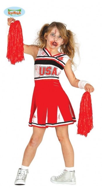 Z ONLINE DISFRAZ CHEERLEADER ZOMBIE INFANTIL GUIRCA 87355