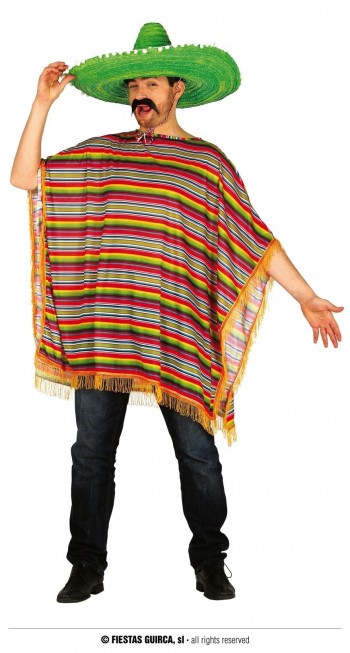 Z ONLINE DISFRAZ PONCHO MEXICANO ADULTO GUIRCA 88302