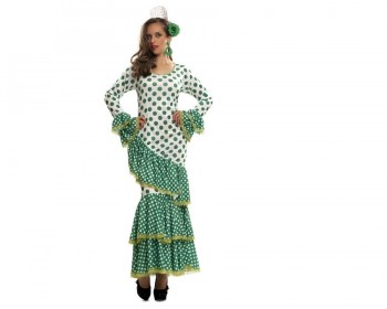 DISFRAZ FLAMENCA VERDE ADULTA  MOM