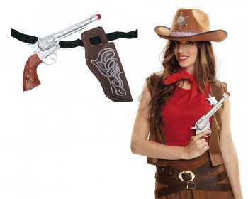 REVOLVER VAQUERO CON FUNDA MOM