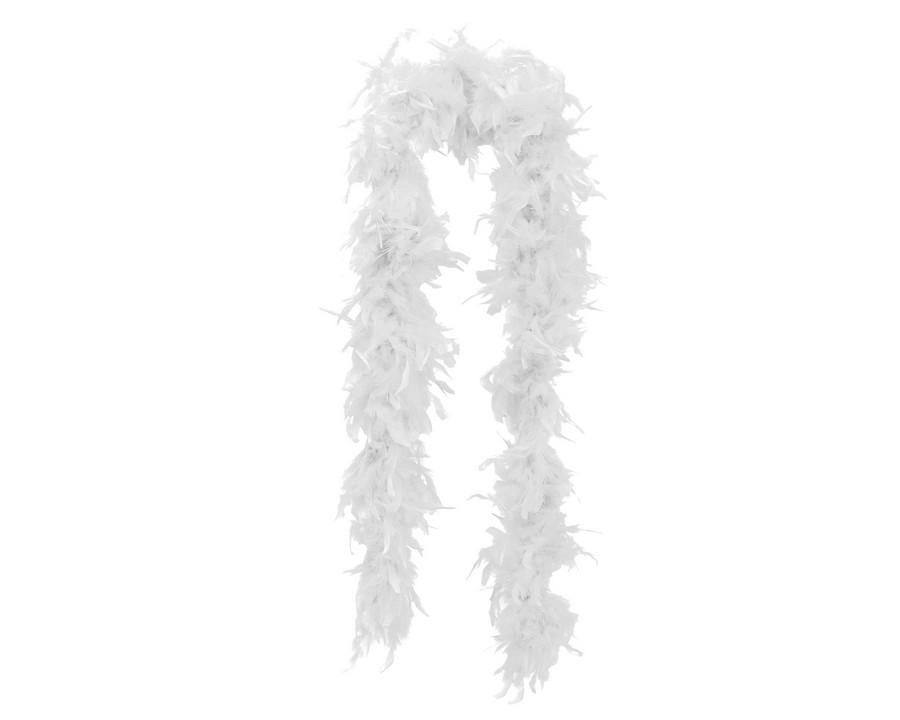 ACCESORIOS DISFRAZ CARNAVAL BOA PLUMAS BLANCAS -PARTYTUYYO