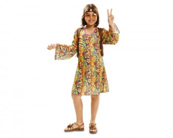 DISFRAZ HIPPIE NIÑA FLORES INFANTIL MOM