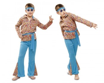 DISFRAZ NIÑO HIPPIE PSICODELICO INFANTIL MOM 201978