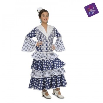 DISFRAZ FLAMENCA SOLEA  AZUL INFANTIL MOM 204379