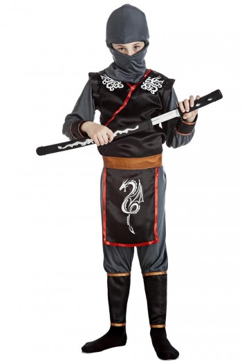 DISFRAZ NINJA NEGRO INFANTIL K0996