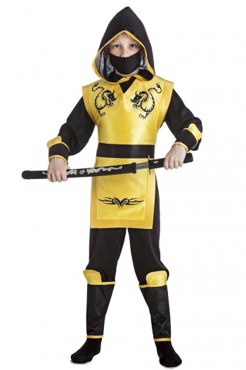 Z ONLINE DISFRAZ NINJA PETO AMARILLO INFANTIL K1015