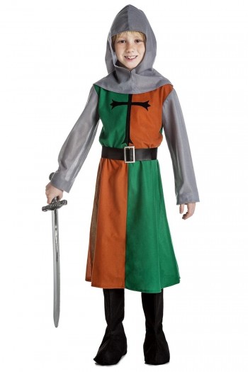 Z ONLINE DISFRAZ CABALLERO MEDIEVAL NEGRO INFANTIL K1265