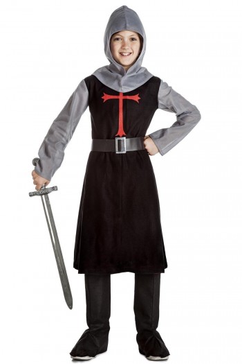 Z ONLINE DISFRAZ CABALLERO MEDIEVAL NEGRO INFANTIL K1266