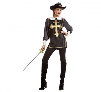 Z ONLINE DISFRAZ MOSQUETERA NEGRO  ADULTA K2757