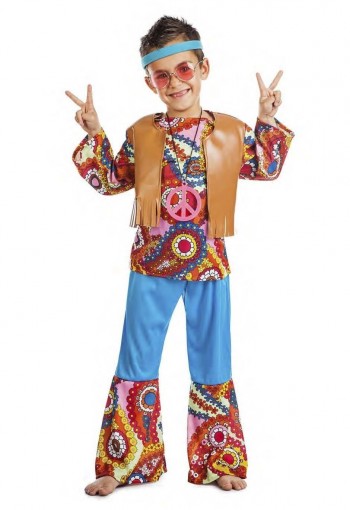 Z ONLINE DISFRAZ HIPPIE CHALECO NIÑO INFANTIL K3746