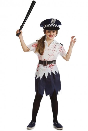 Z ONLINE DISFRAZ POLICIA ZOMBI NIÑA INFANTIL K3846