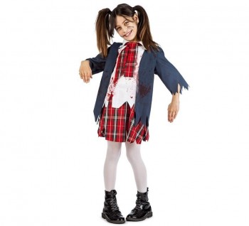 Z ONLINE DISFRAZ COLEGIALA ZOMBIE INFANTIL K3849