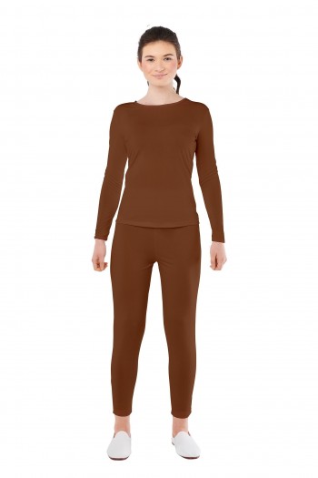 MAILLOT MARRON 2 PIEZAS MUJER ADULTO SPANDEX K8044