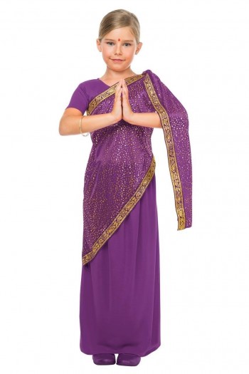 Z ONLINE DISFRAZ BOLLYWOOD MORADO  NIÑA INFANTIL K8059