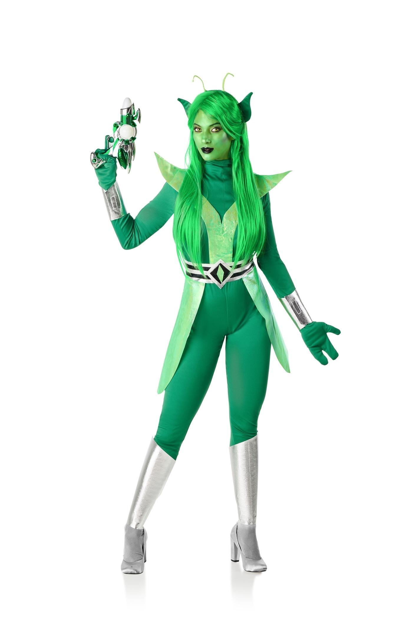 DISFRAZ ALIEN VERDE MUJER ADULTA -PARTYTUYYO DISFRACES