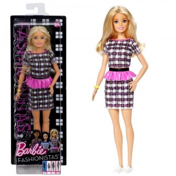 BARBIE FASHIONISTA VESTIDO CUADROS N-58 MATTEL