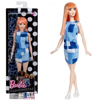 BARBIE FASHIONISTA VESTIDO AZUL N-60 MATTEL