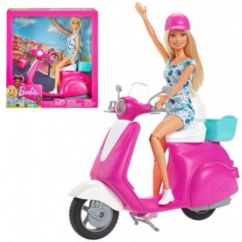 BARBIE Y SU MOTO SCOOTER MATTEL 446GBK85