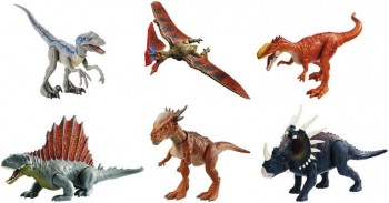 DINOSAURIOS ATAQUE SALVAJE JURASSIC WORD VELOCIRAPTOR BLUE MATTEL 446GCR54