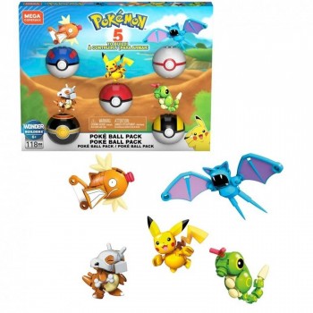 MEGA CONSTRUX POKEMON PACK DE POKEBAALS MATTEL 673GHP85