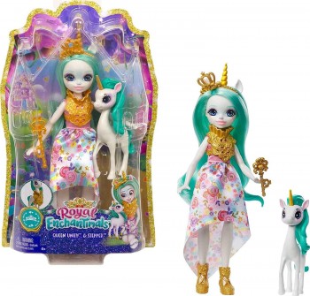 MUÑECA ENCHANTMALS CON MASCOTA QUEEN UNITY MATTEL 446GYJ11